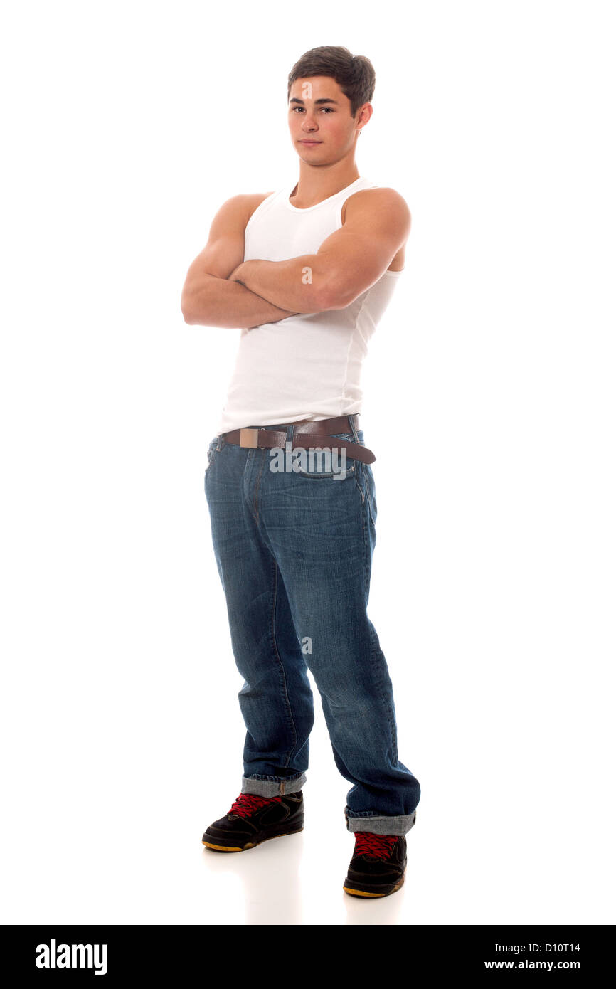 Muscular man crossed arms Cut Out Stock Images & Pictures - Alamy