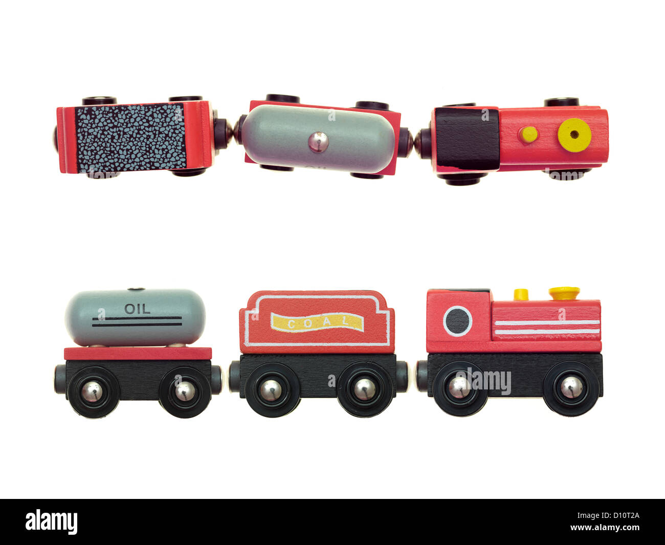 White Train Set A toy train isolated against a white background Stock Photo - Alamy