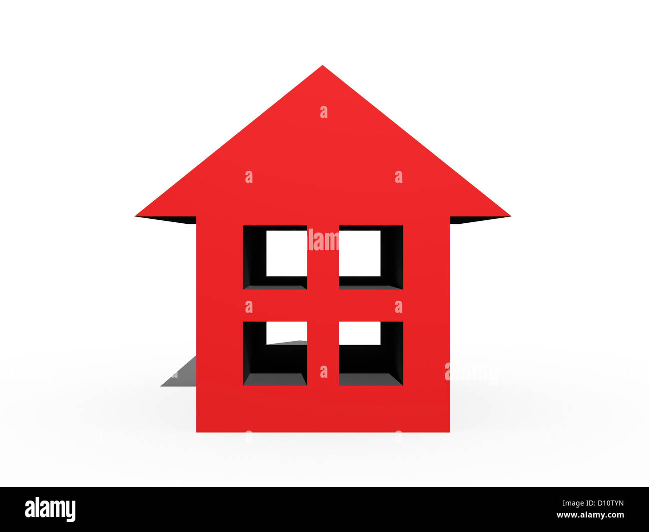 3D houses isolated against a white background Stock Photo - Alamy