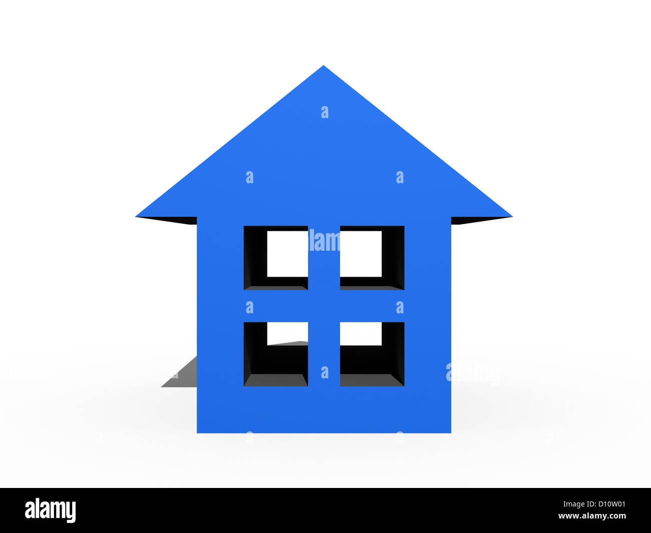 3D houses isolated against a white background Stock Photo - Alamy