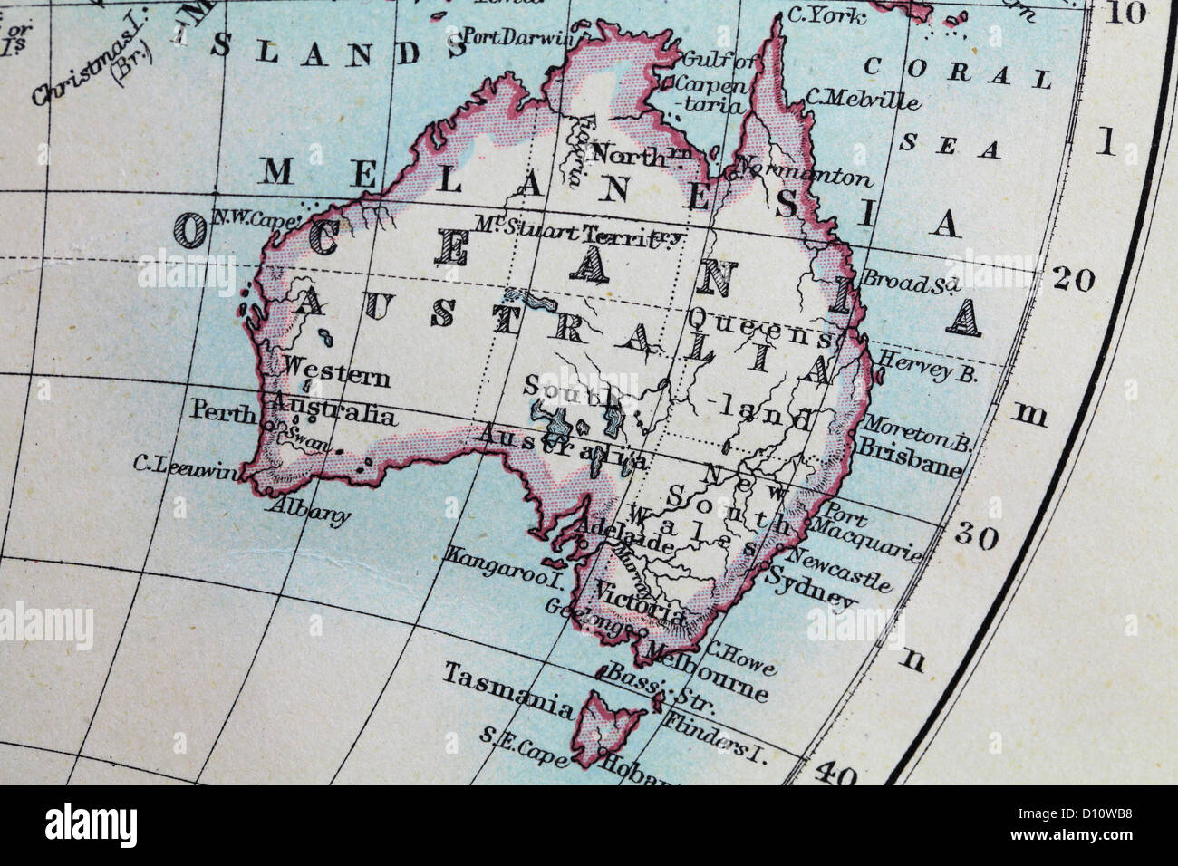 Australia map antique hi-res stock photography and images - Alamy
