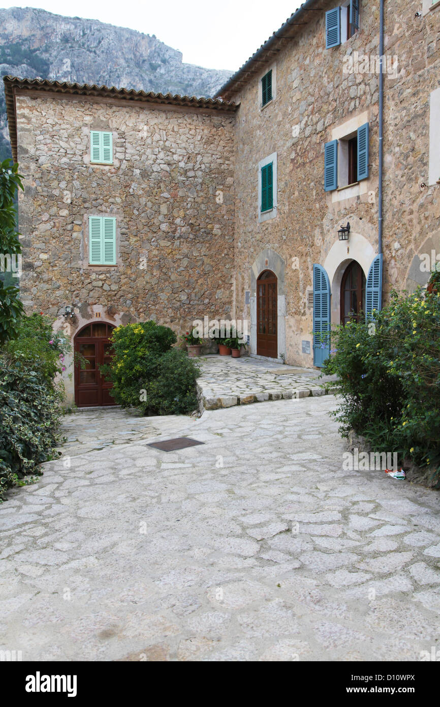 Rustical house in the village of deia in mallorca, spain. Stock Photo