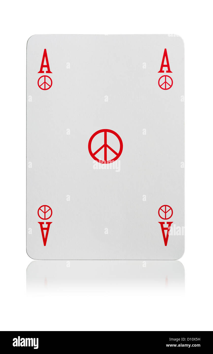 Ace of Peace playing card Stock Photo