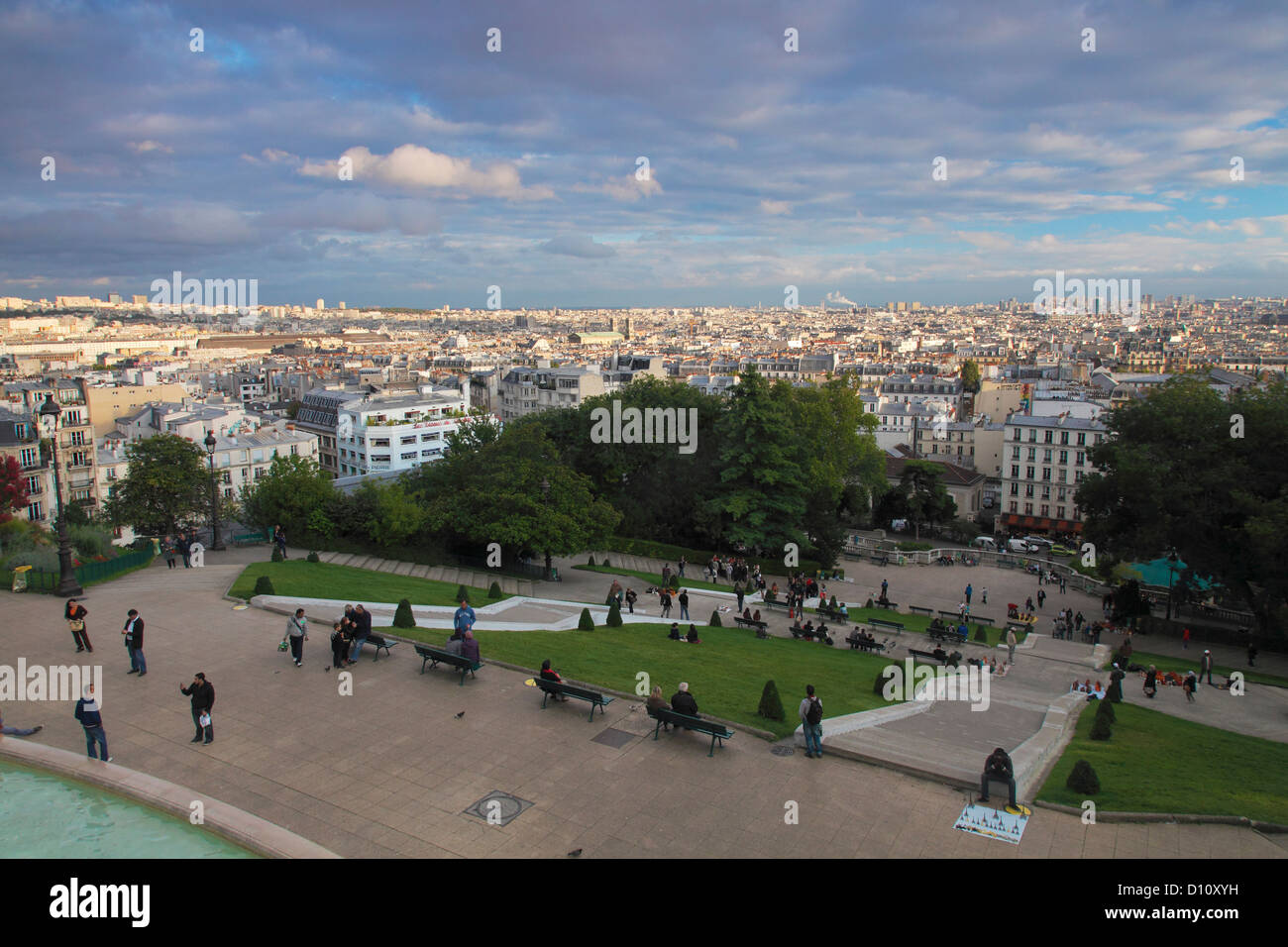 view from Sacre Coeur of Montmartre Stock Photo