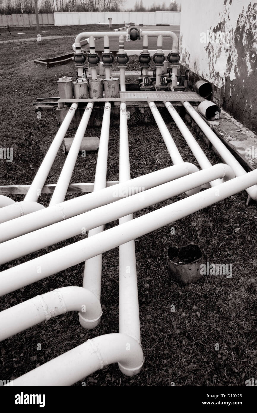 Fuel (oil) pipes in territory of a petrofactory Stock Photo Alamy