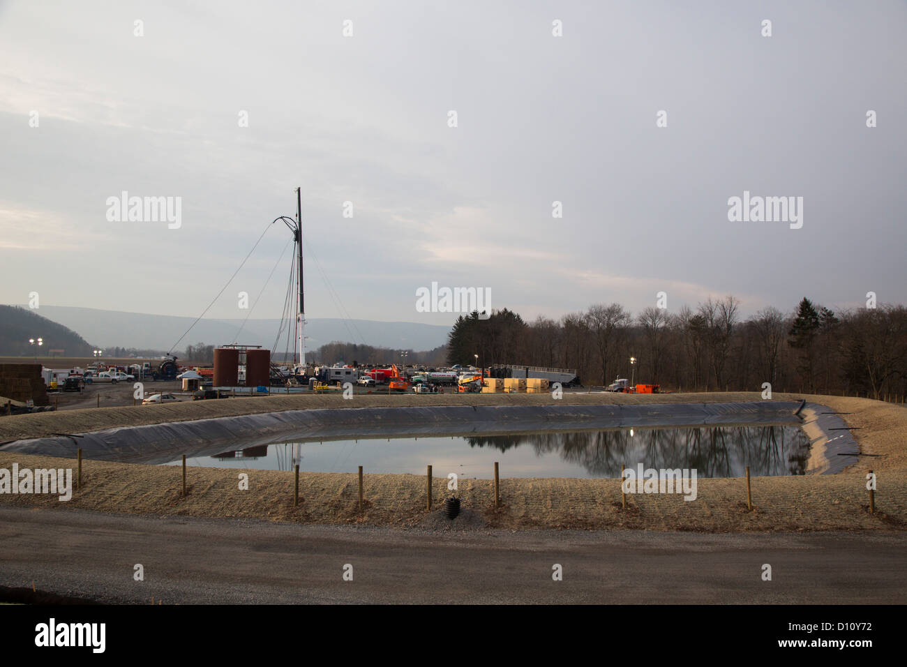 Williamsport, Pennsylvania An natural gas well in the process of