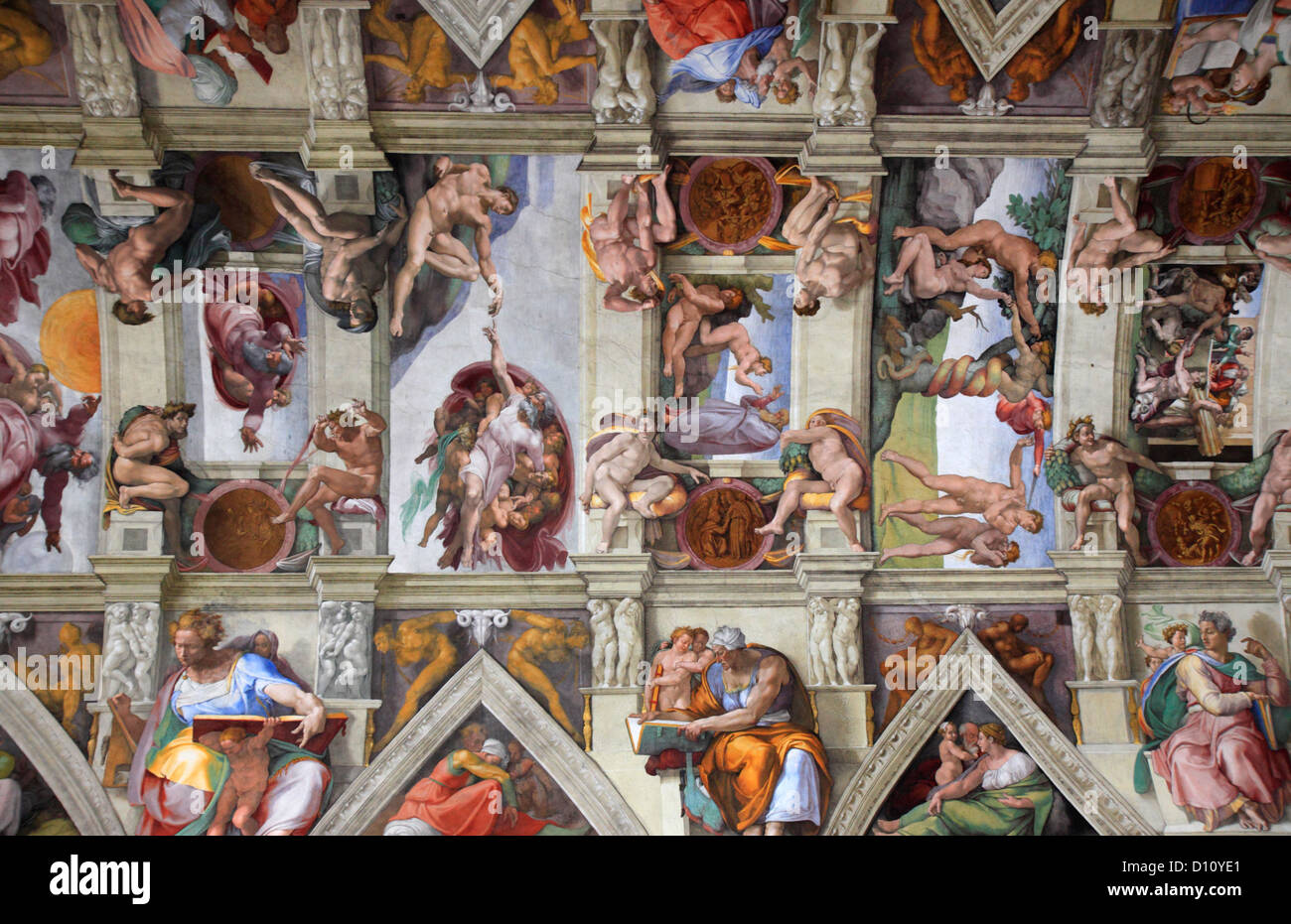 Sistine Chapel Ceiling Painted Michelangelo High Resolution Stock ...