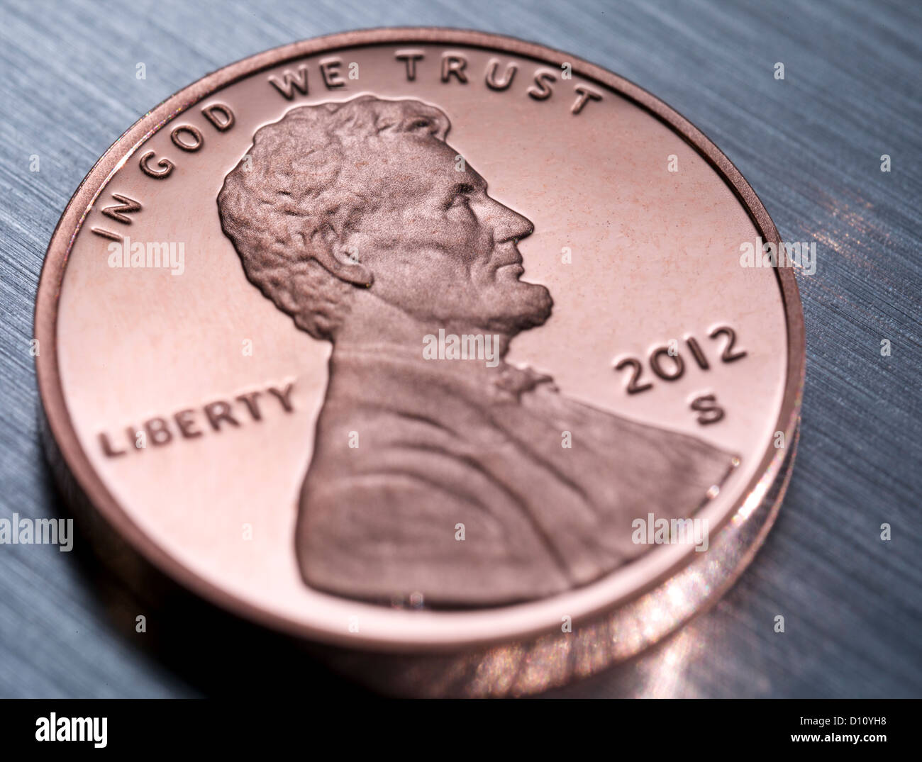Detail of a US penny Stock Photo Alamy