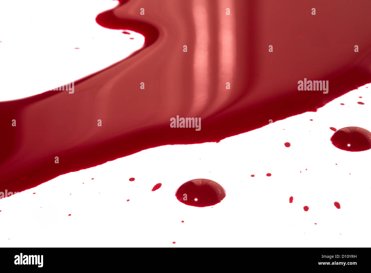 Blood puddle oozing Stock Photo