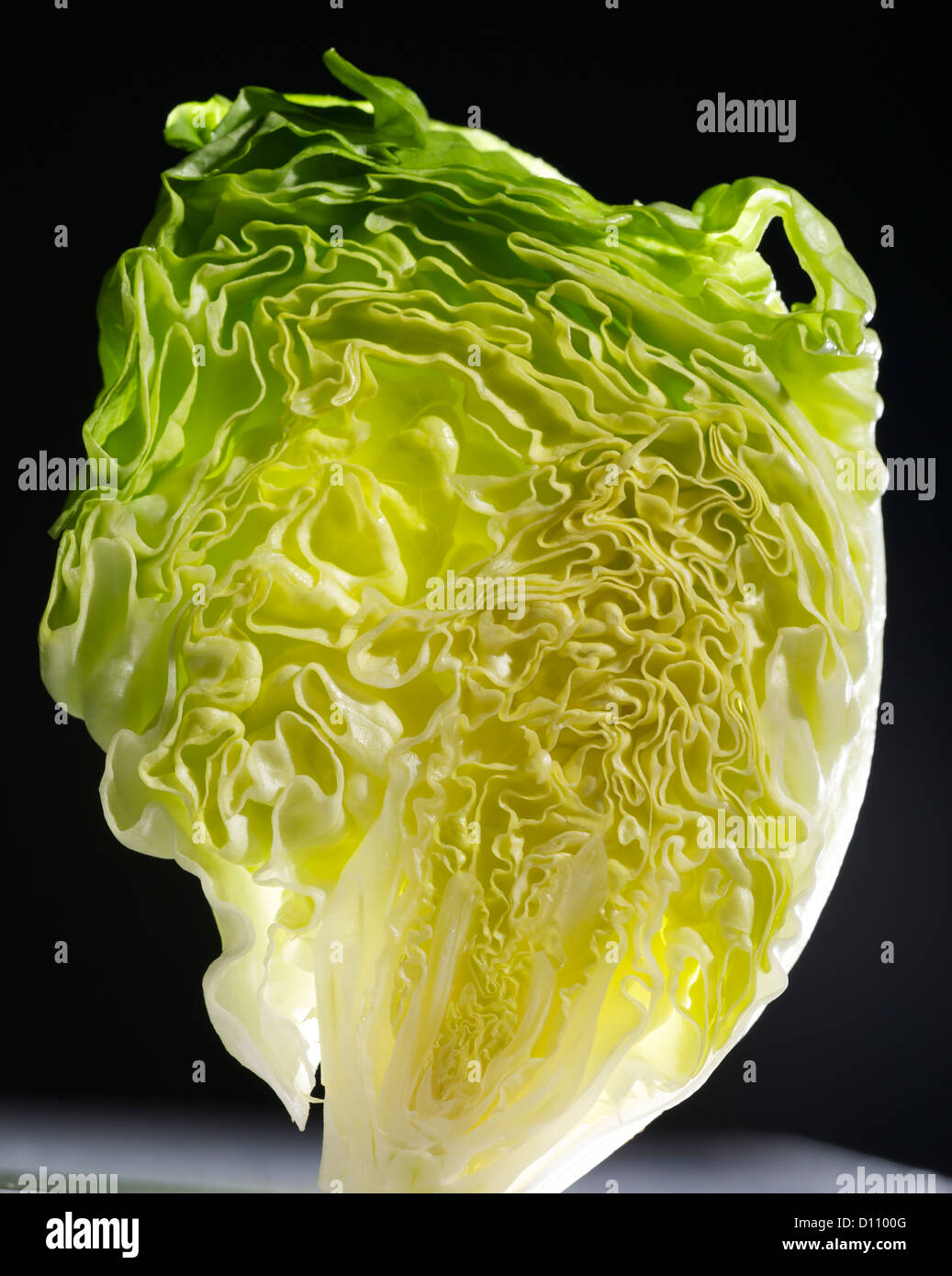 Detail of  upright lettuce Stock Photo