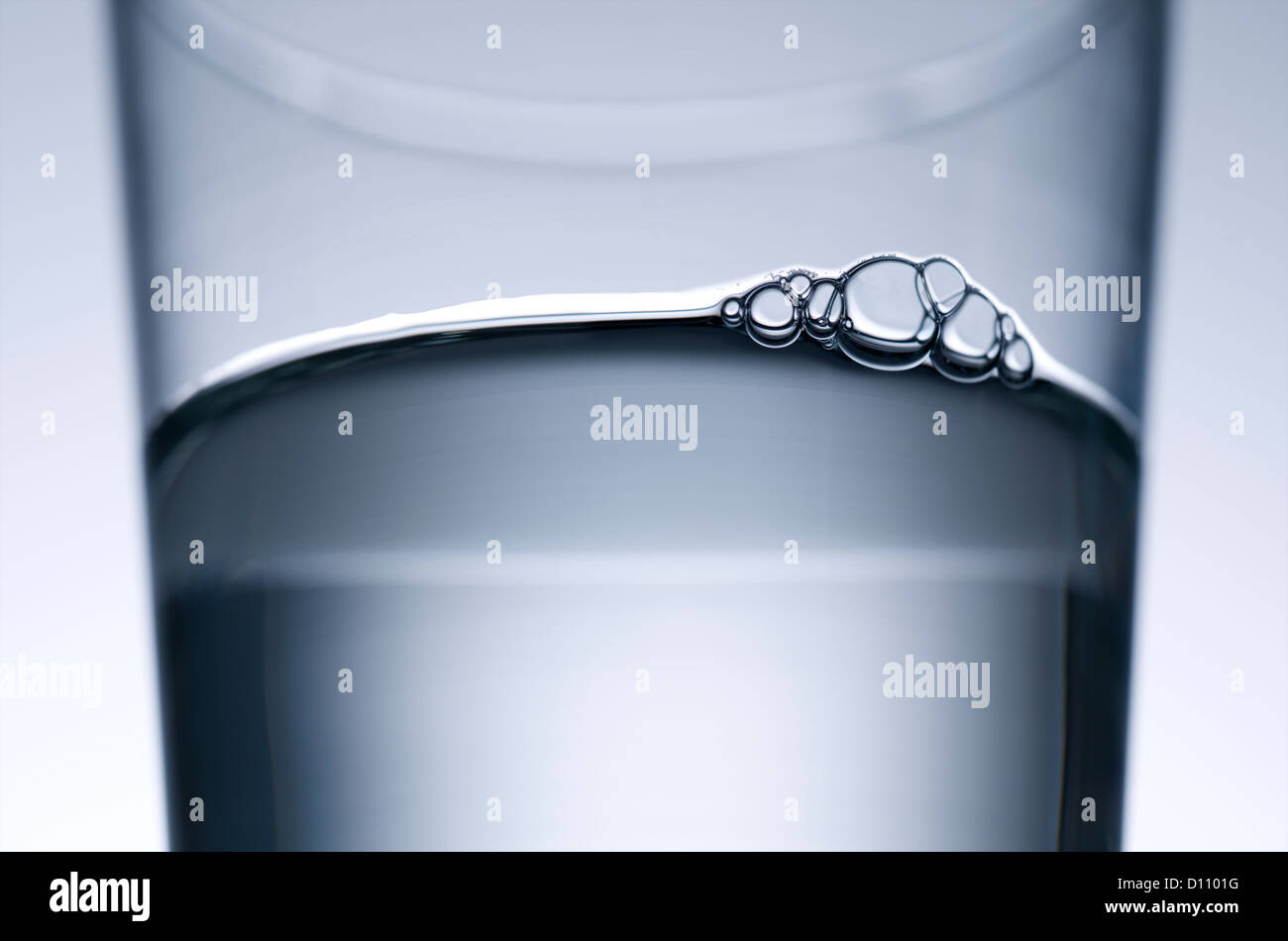 Detail of  a glass of water Stock Photo