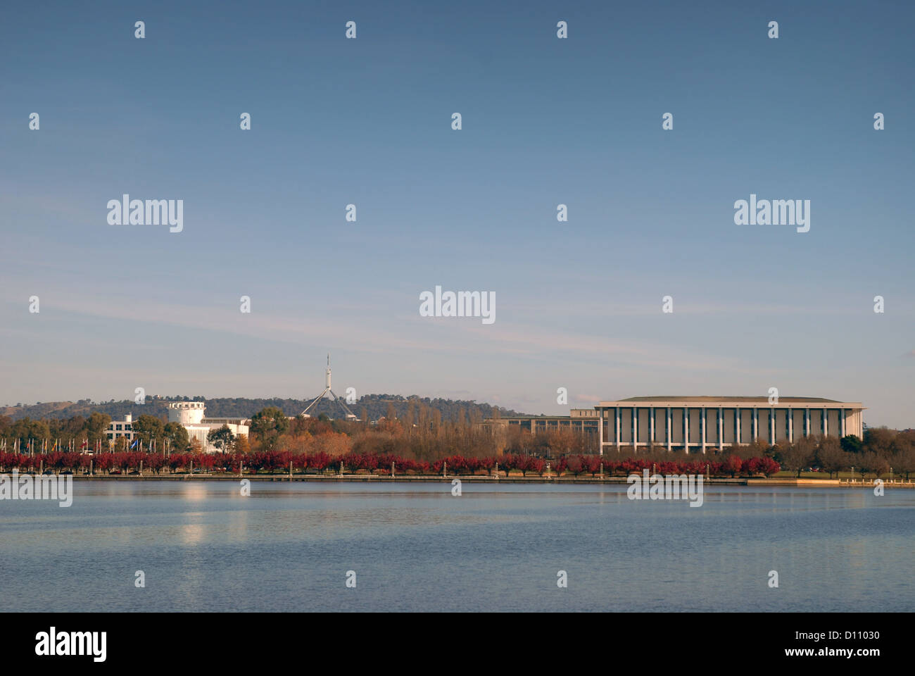 National Library of Australia looking across Lake Burley Griffin ...