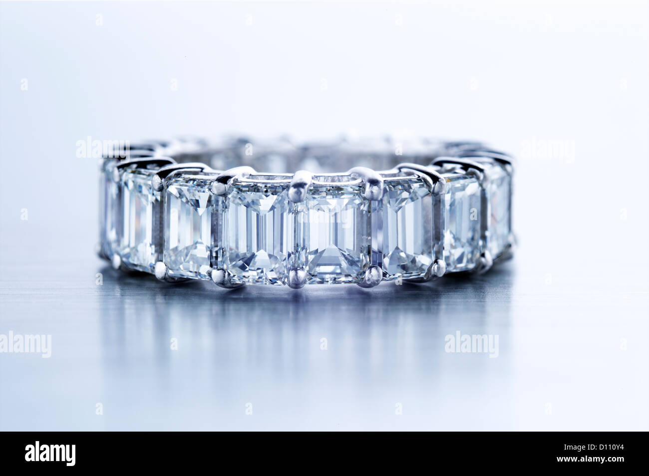 Diamond ring with baguettes Stock Photo Alamy