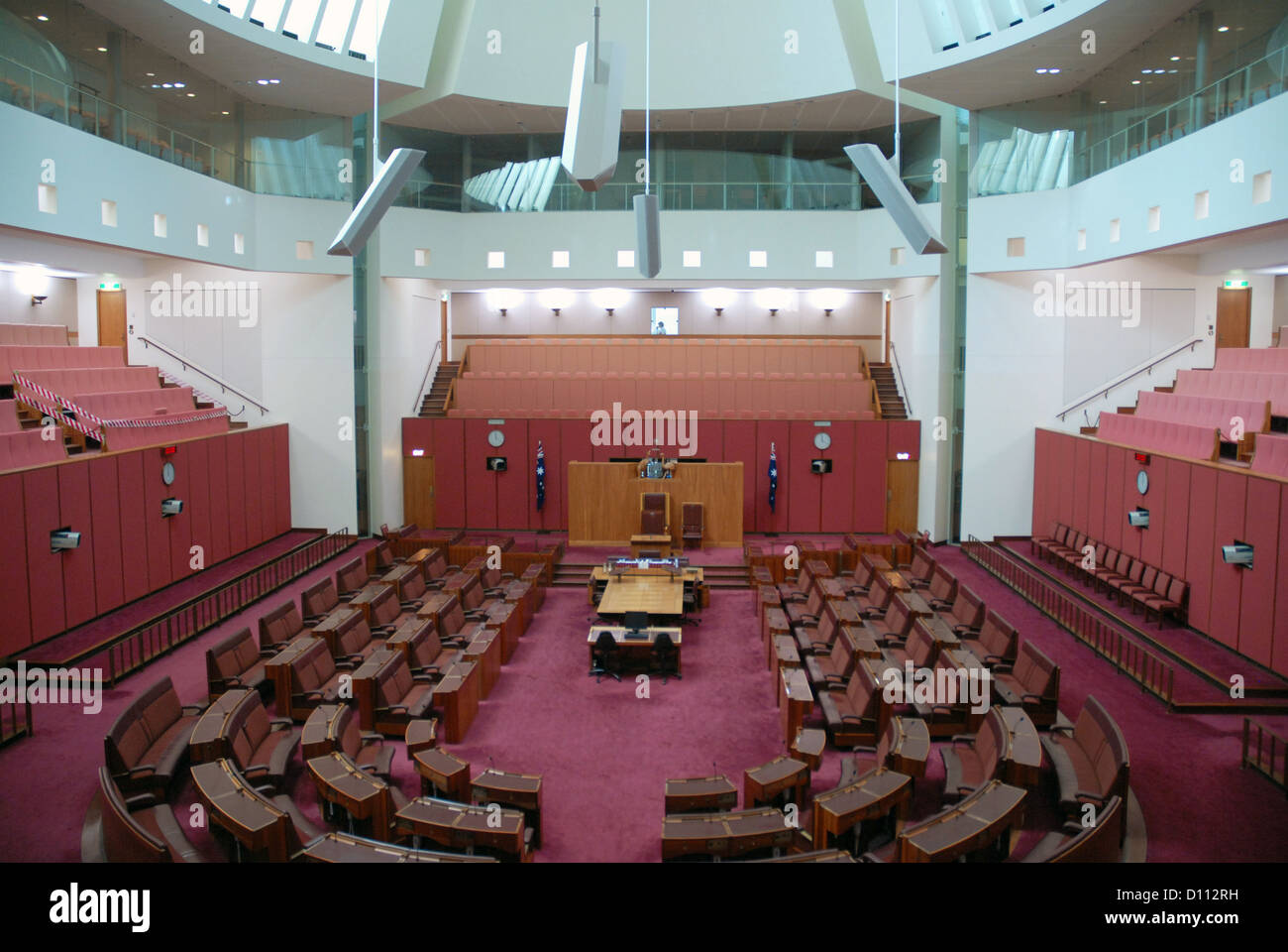 The Australian Senate, Parliament House, Canberra, ACT, Australia Stock