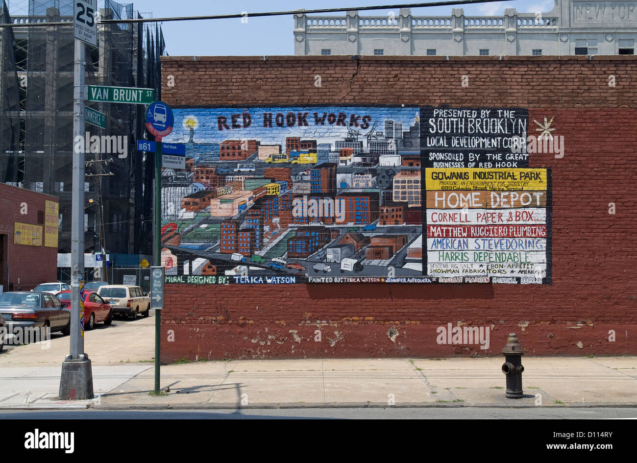 Red Hook, Brooklyn street mural Stock Photo Alamy
