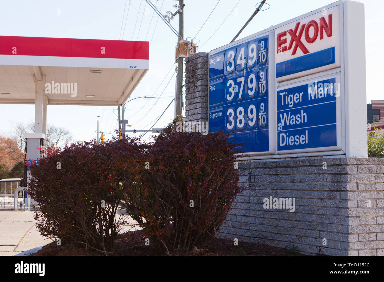Exxon gas station Stock Photo