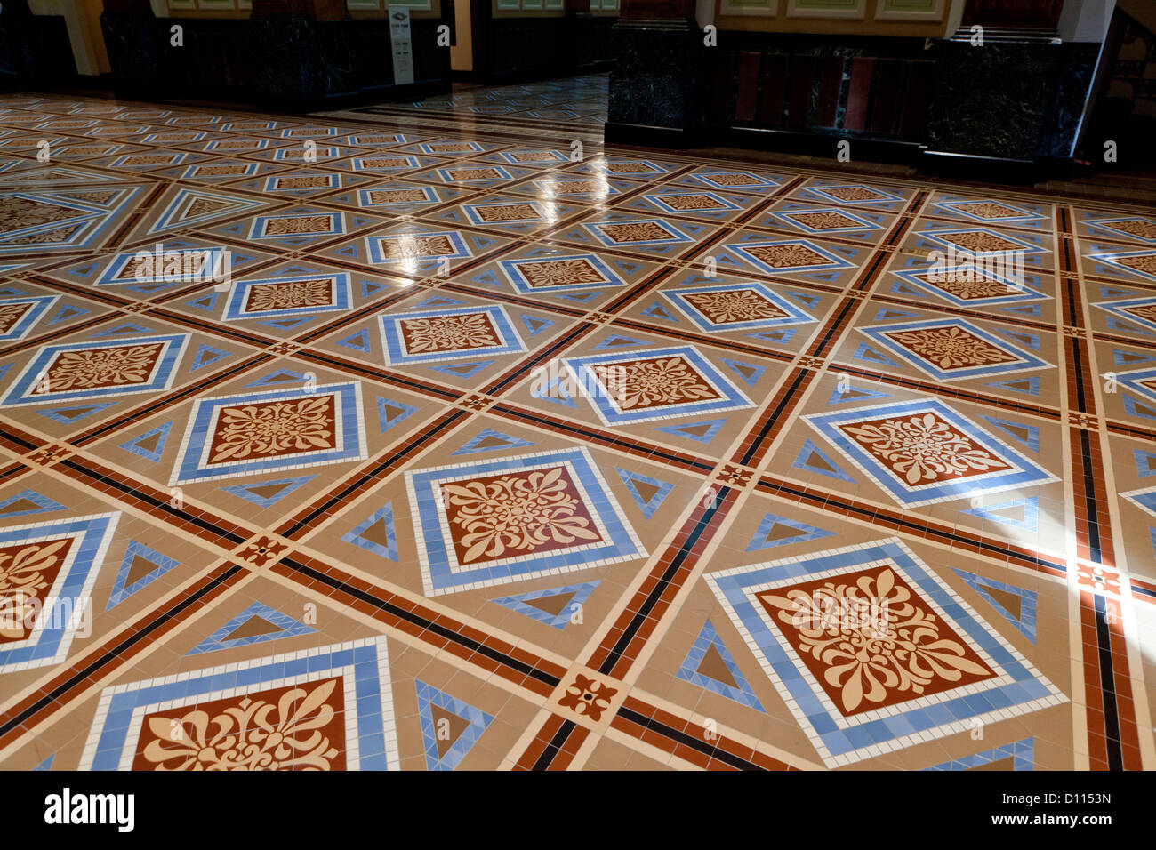 Ornate tile floor Stock Photo