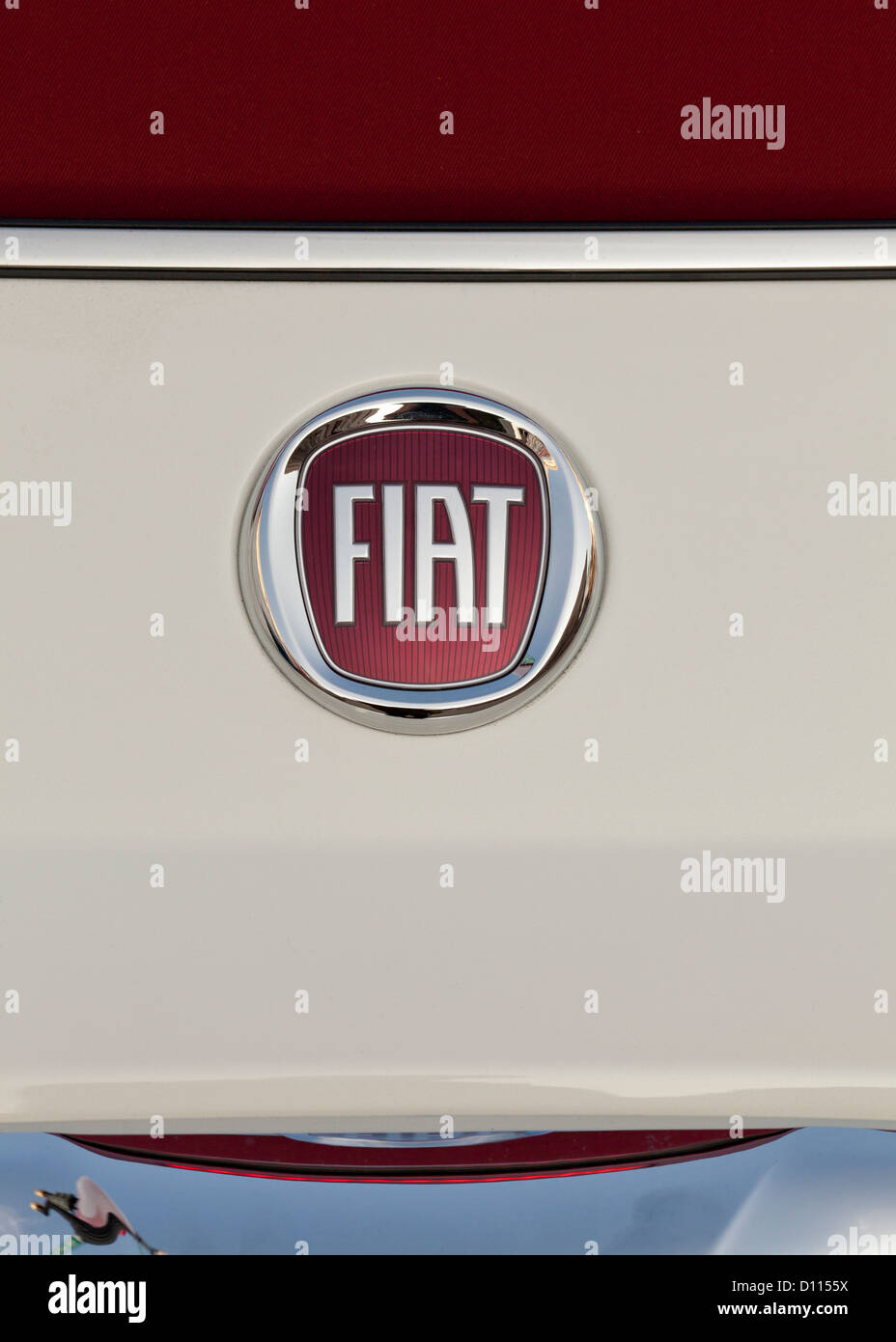 Fiat logo on the 500 Abarth Stock Photo