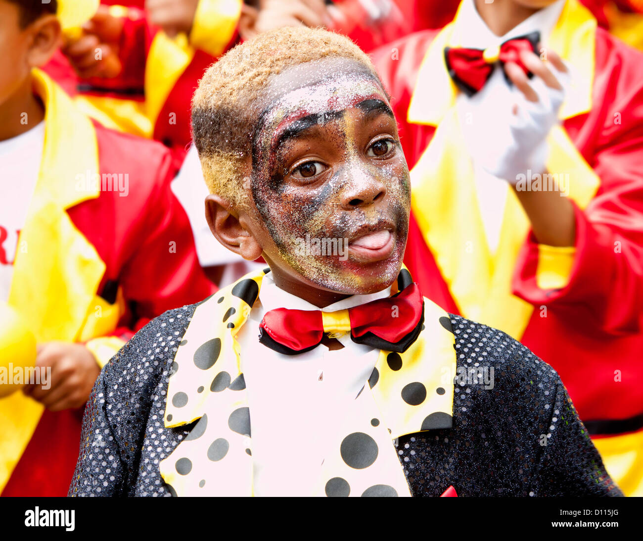 A young entertainer from the minstrel festival in Africa Stock Photo