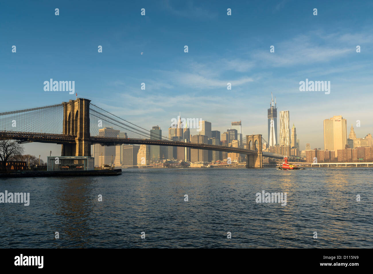 New York City Skyline from Brooklyn Bridge Park, USA Stock Photo - Alamy