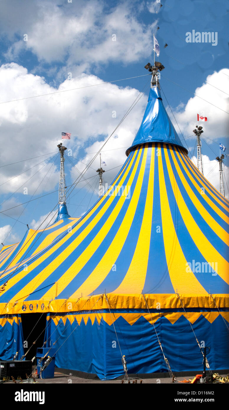 Cirque du Soleil circus tent, a mix of circus arts and street entertainment a Quebec based company. St Paul Minnesota MN USA Stock Photo