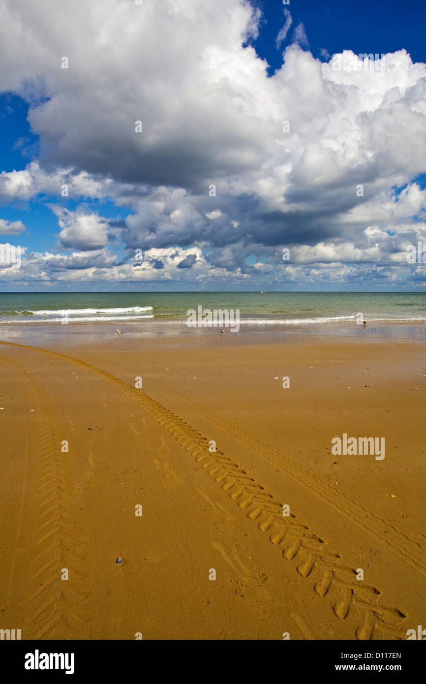 A beach scene Cromer Norfolk UK Stock Photo