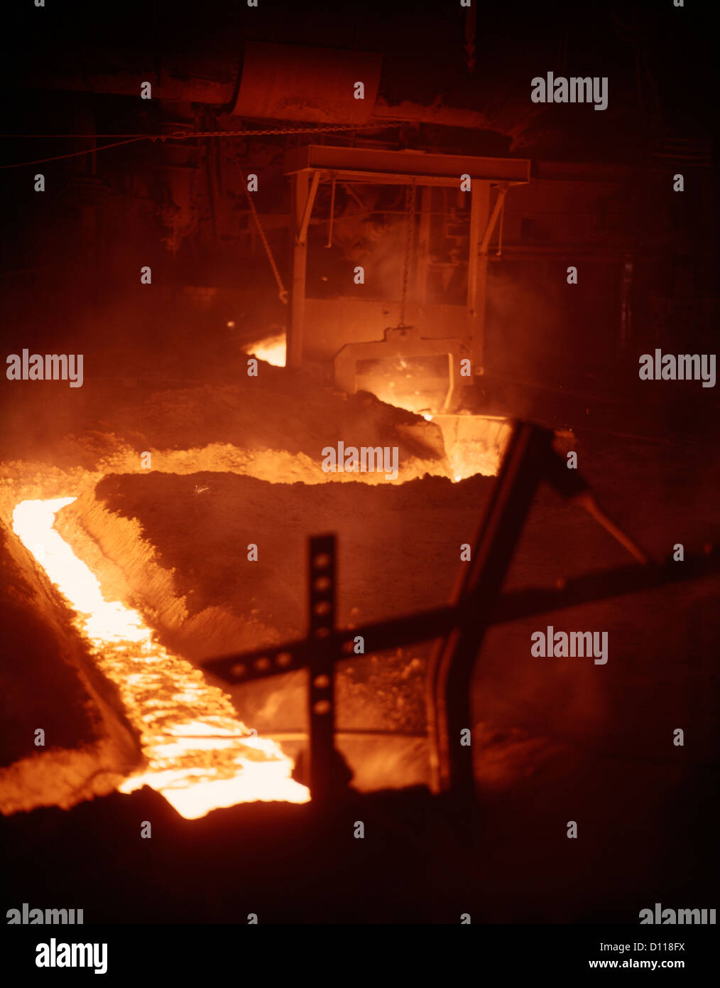 1960s 1970s MOLTEN STEEL PRODUCTION CONSHOHOCKEN PENNSYLVANIA HOT METAL