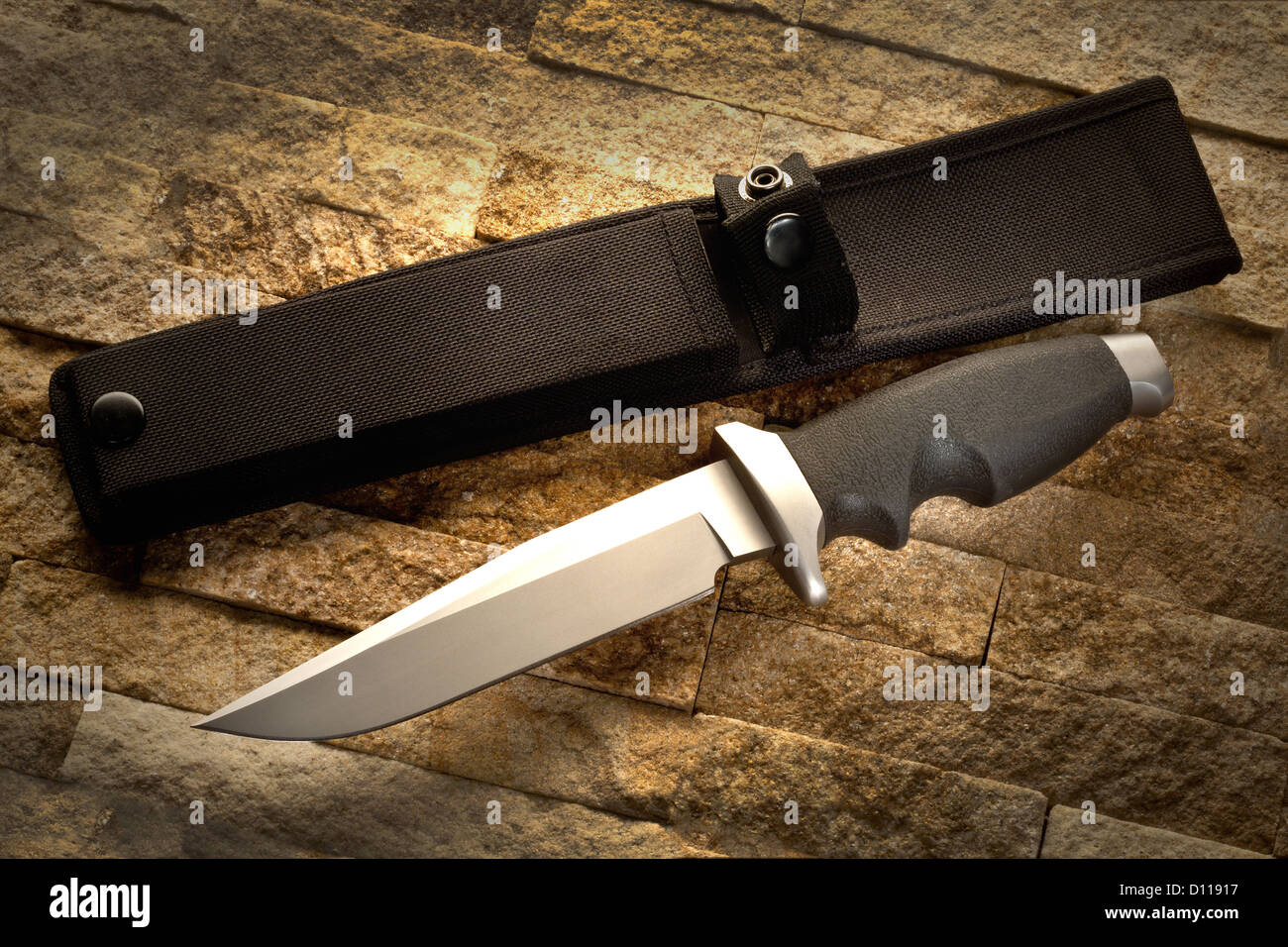 Hunting knife with a sheath Stock Photo Alamy