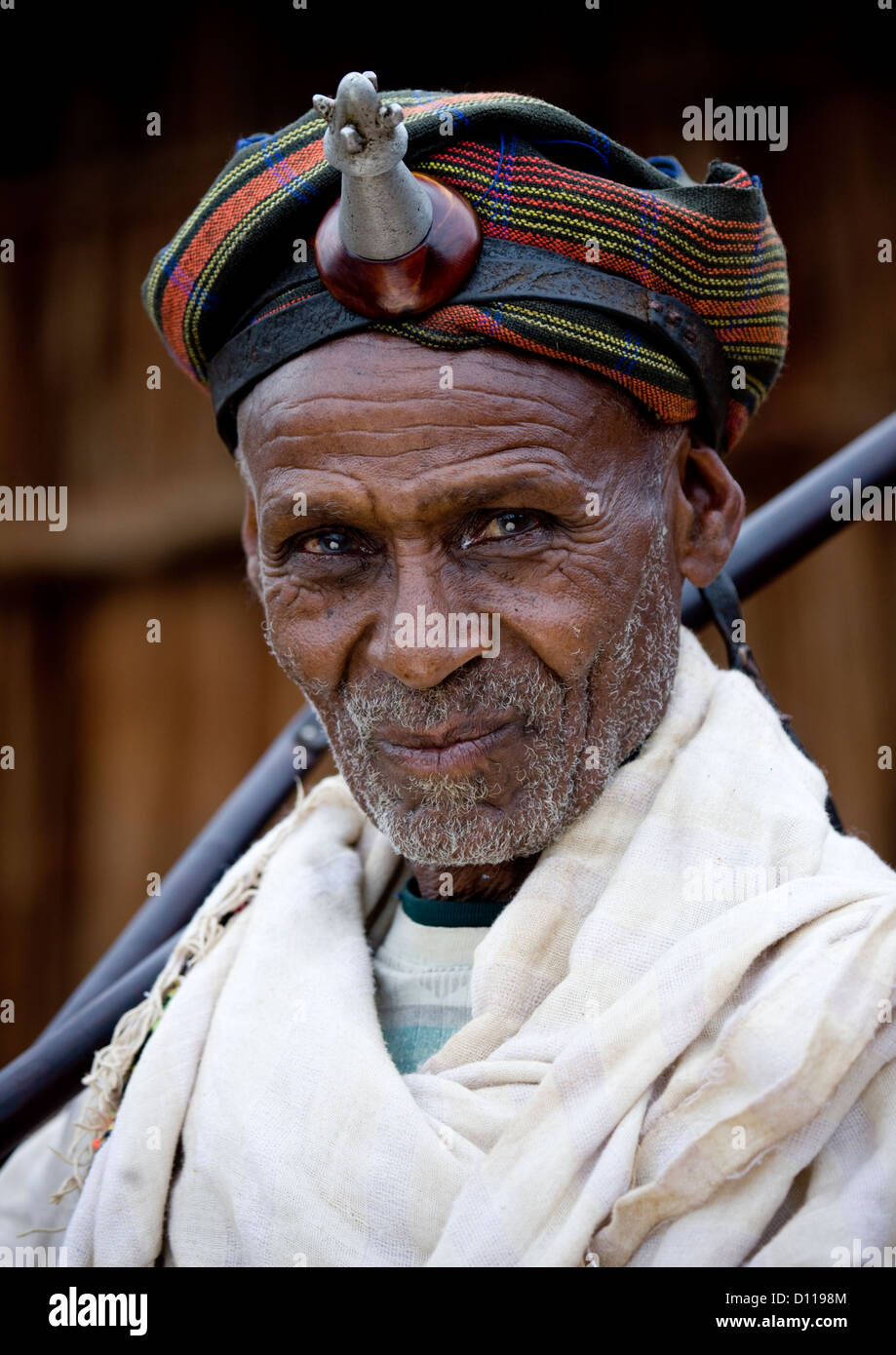 Portrait Of A Smiling Borana Tribe Chief Wearing The Kalasha On His ...