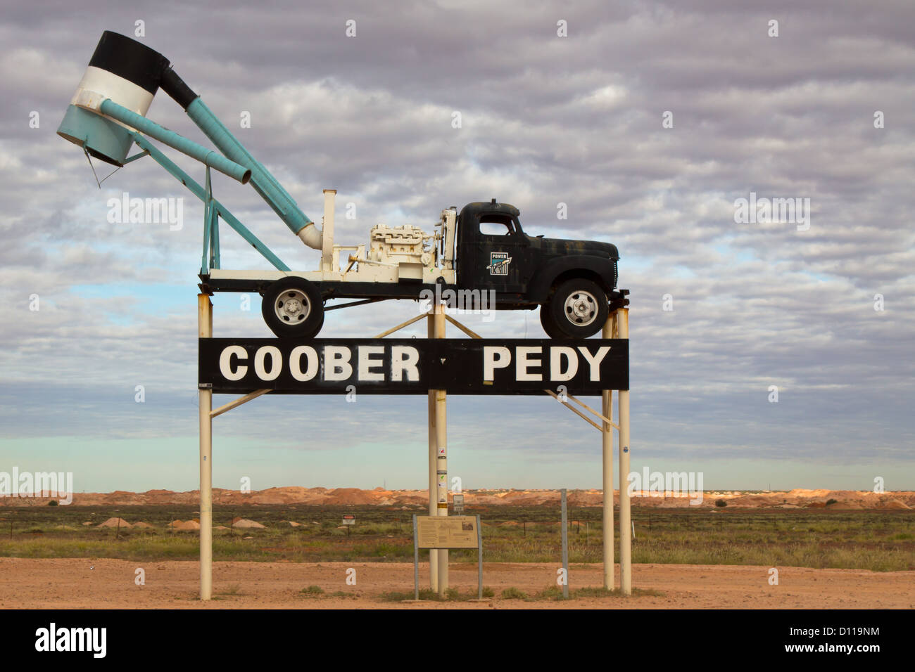 Coober Pedy Sign Stock Photo Alamy