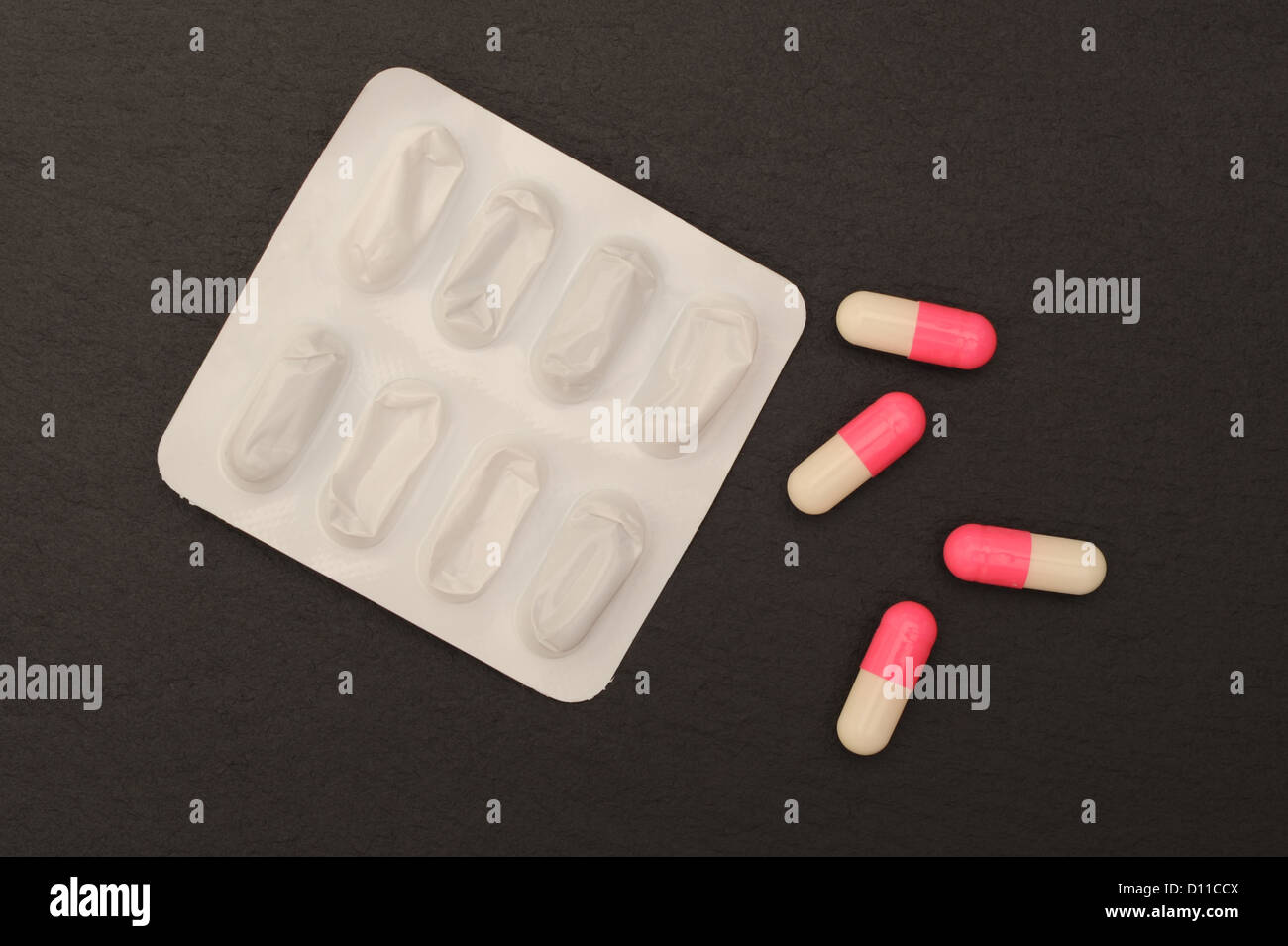 pills and blister pack Stock Photo