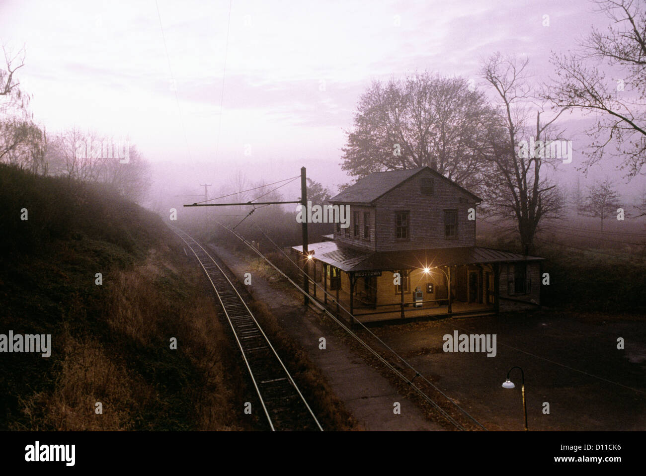 WESTTOWN RAILROAD STATION WESTTOWN PA Stock Photo Alamy
