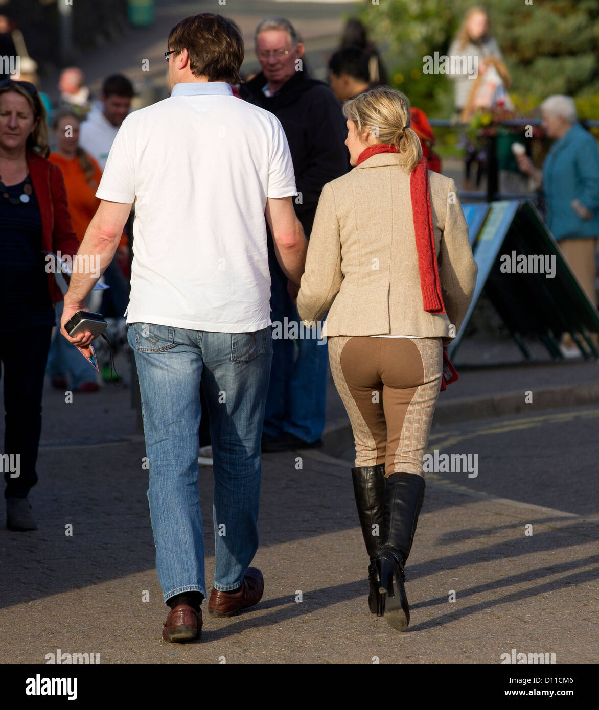 womans bottom   rear of the year fashion trousers emphasizing the curves Stock Photo