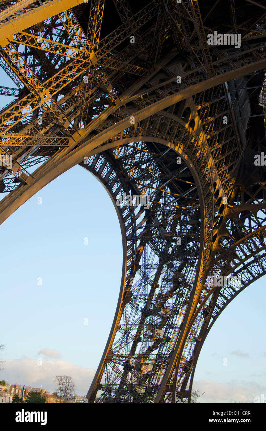 The Eiffel tower in Paris, Trocadero, France. Stock Photo
