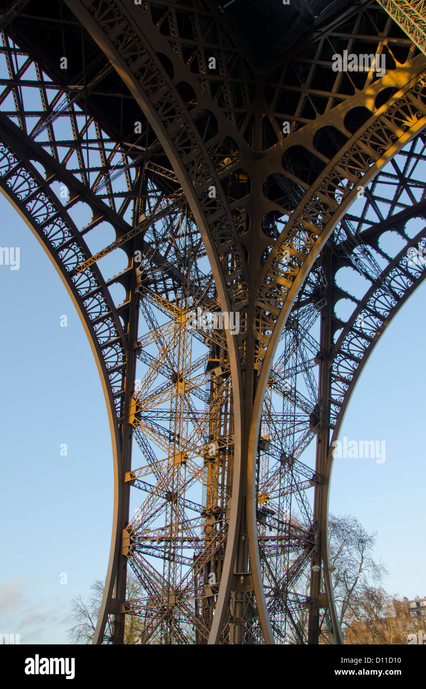 The Eiffel tower in Paris, Trocadero, France. Stock Photo