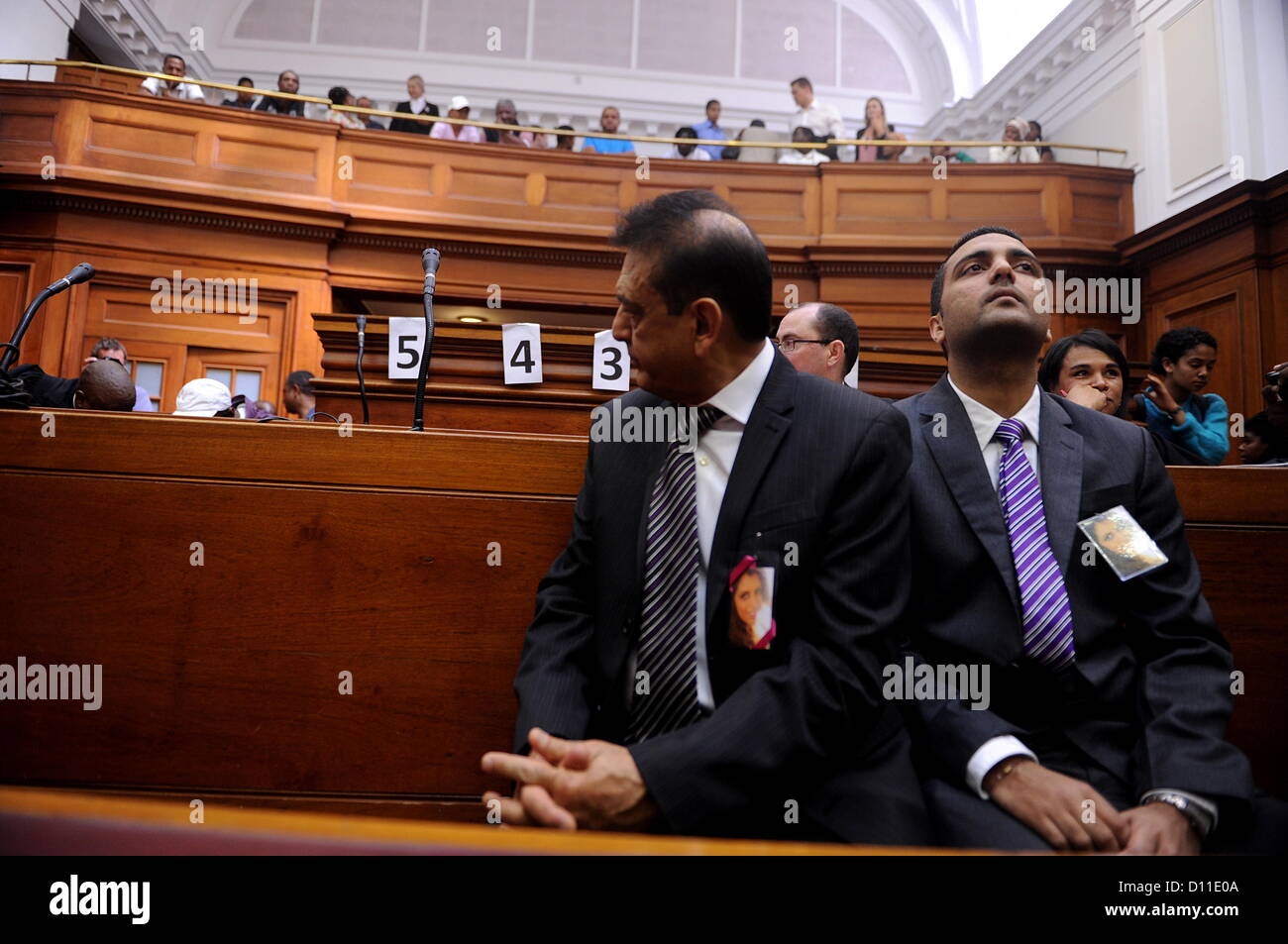 CAPE TOWN, SOUTH AFRICA: Vinod Hindocha, father of murdered Anni Dewani at the Cape Town High Cour at the Cape Town High Court on December 5, 2012  in Cape Town, South Africa. Xolile Mngeni was sentenced to life in prison for the murder of Anni Dewani. (Photo by Gallo Images / Foto24 / Lulama Zenzile) Stock Photo