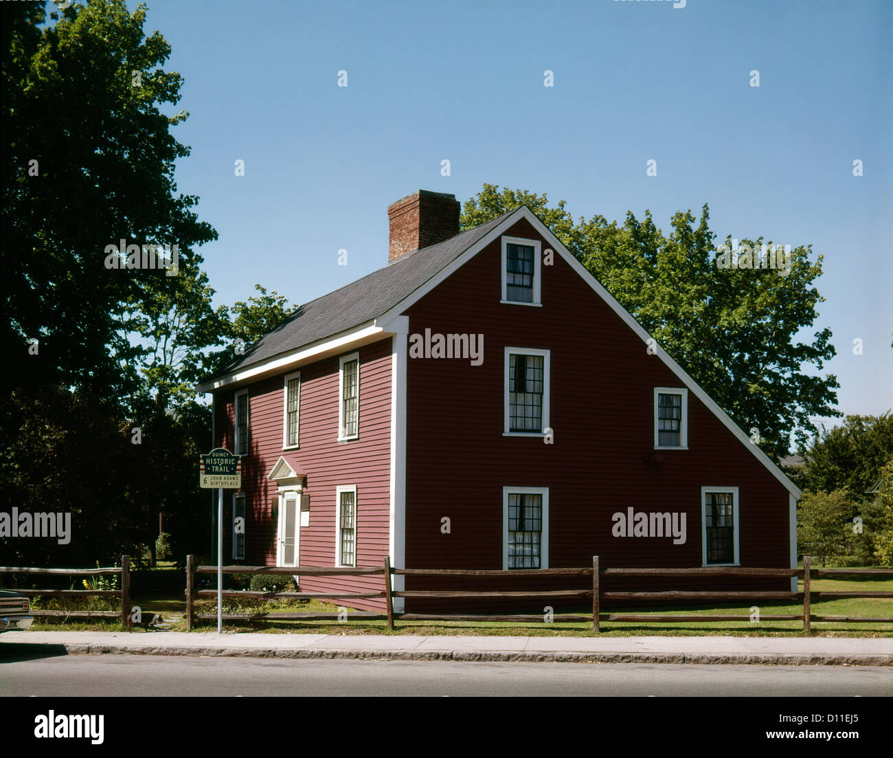 1980s BIRTHPLACE OF JOHN ADAMS 2ND PRESIDENT OF UNITED STATES QUINCY MA USA Stock Photo