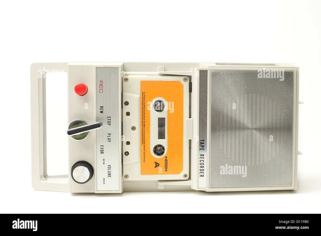 an old cassette tape and recorder Stock Photo Alamy