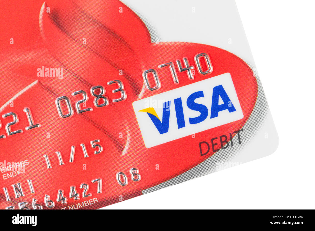 Credit card personal details Stock Photo