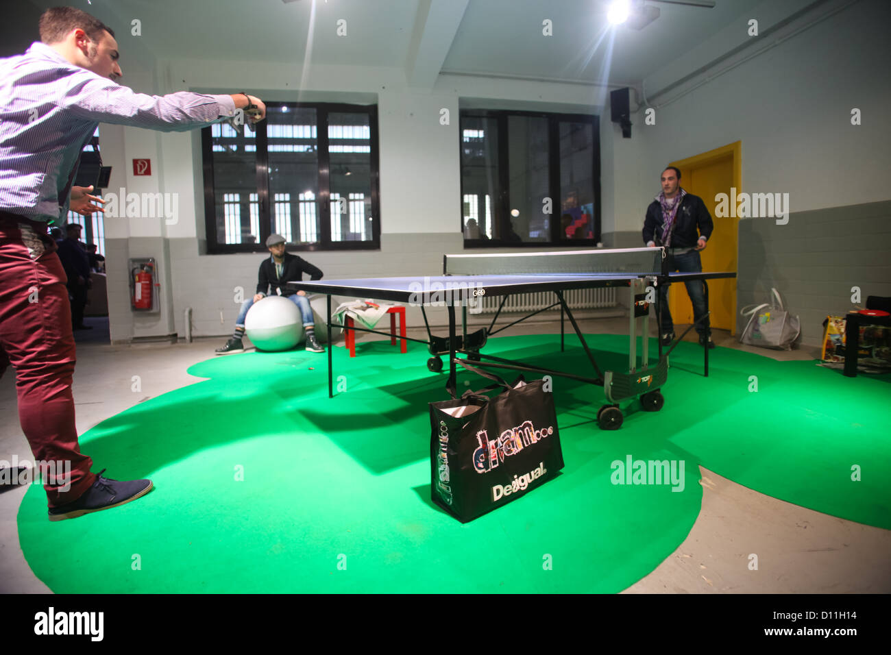 BERLIN - JANUARY 19: Playground area at Bread & Butter fair on January 19, 2011 in Berlin, Germany. Stock Photo