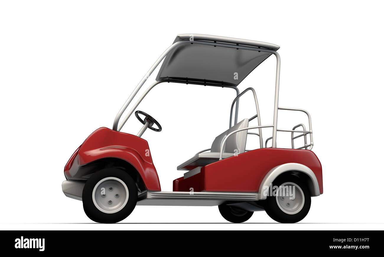 golf cart isolated on white background Stock Photo - Alamy