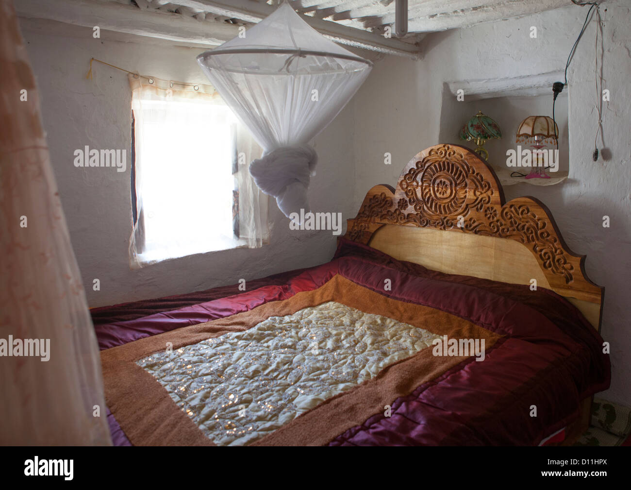 Decoration Of A Traditional Harari Bedroom With A Mosquito Net, Harar