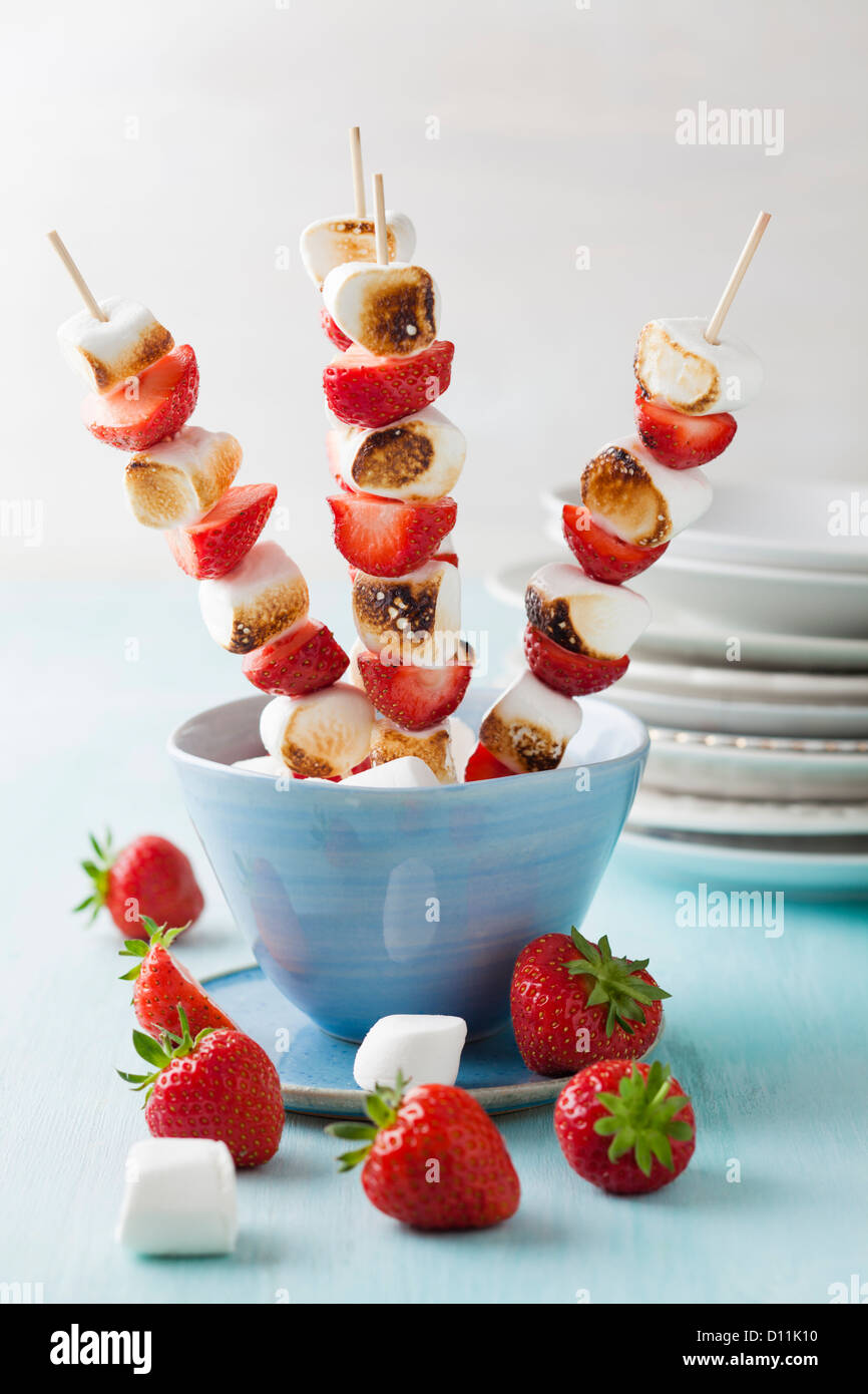 Strawberry marshmallow skewer hires stock photography and images Alamy