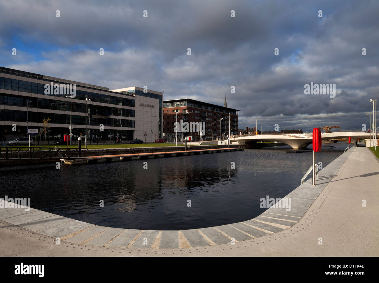 Spencer Dock in the regenerated Docklands Area, Dublin, Ireland Stock Photo