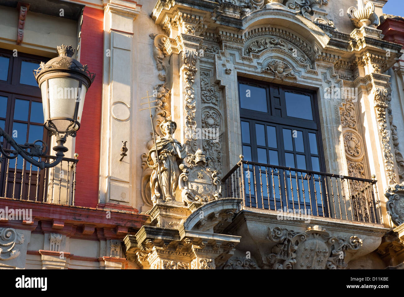 Baroque facade, Archbishop's Palace.Seville,Spain. Stock Photo