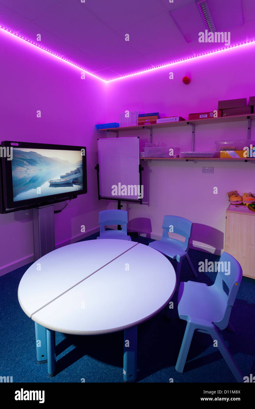 sensory lighting one to one classroom at Mountjoy School, Beaminister Stock Photo