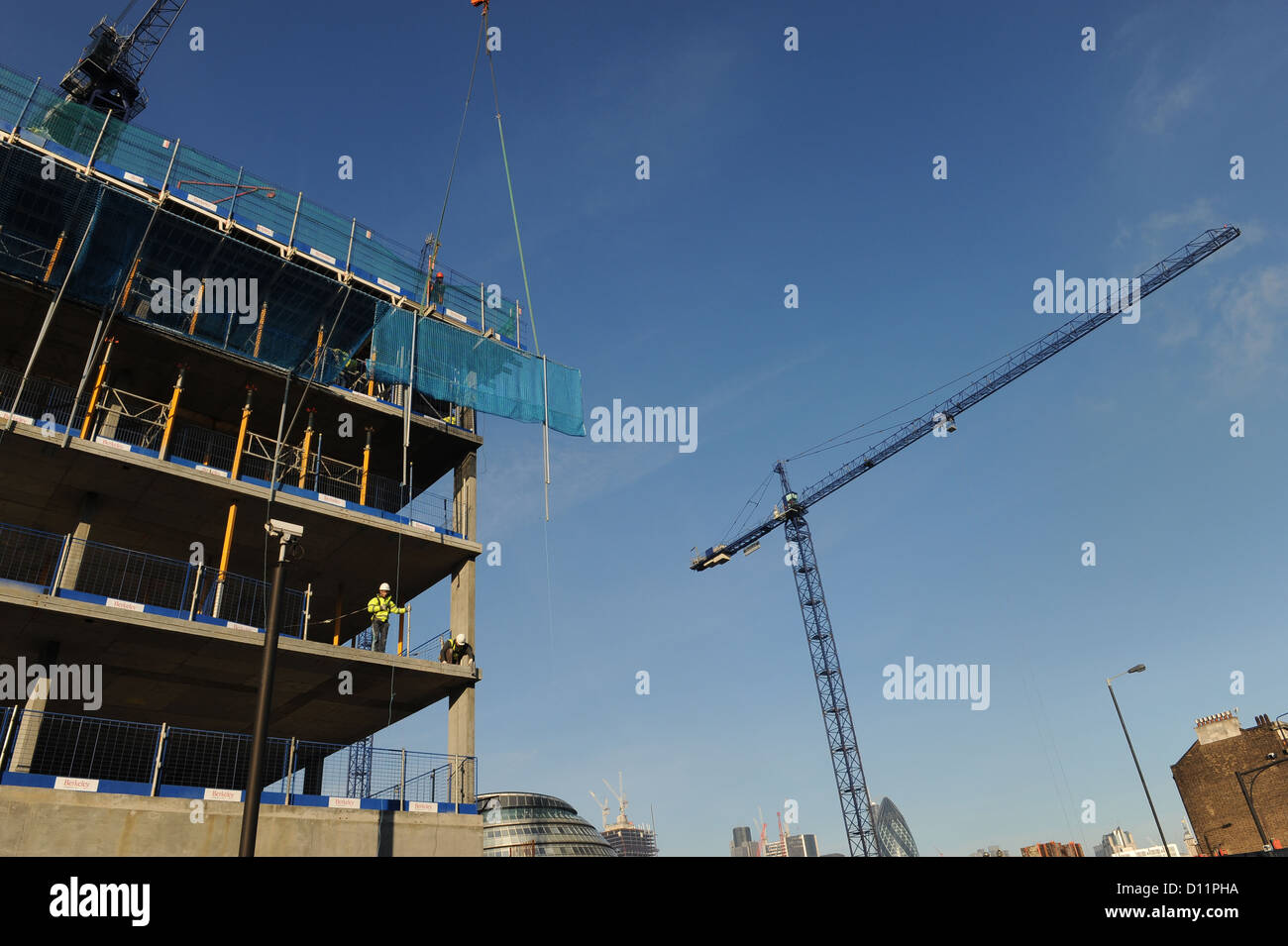 Construction site at One Tower bridge , potters field, London Se1