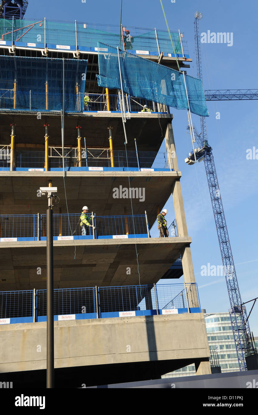 Construction site at One Tower bridge , potters field, London Se1