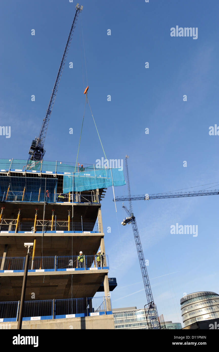 Construction site at One Tower bridge , potters field, London Se1