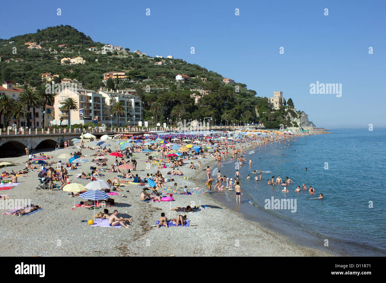 Italy, Liguria, Finale Ligure, the beach Stock Photo - Alamy